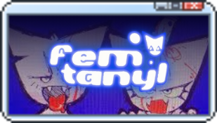 Credit: Cryptocirclez on Tumblr. Text: "femtanyl" femtanyl logo 2